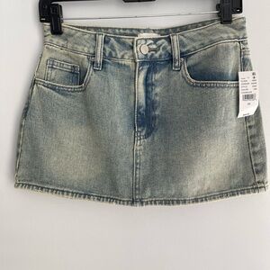 PacSun Light Blue Denim Mini Skirt